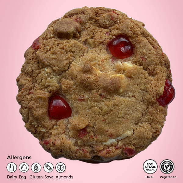 Cherry Bakewell Stuffed Cookie