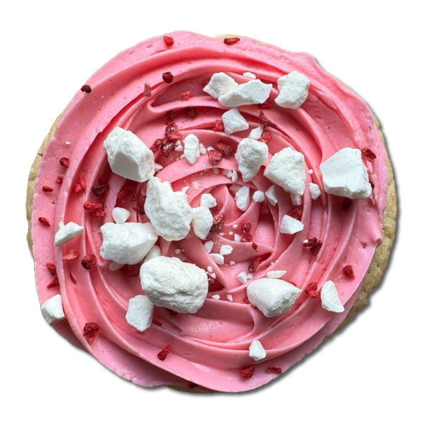 eton mess berry buttercream cookie