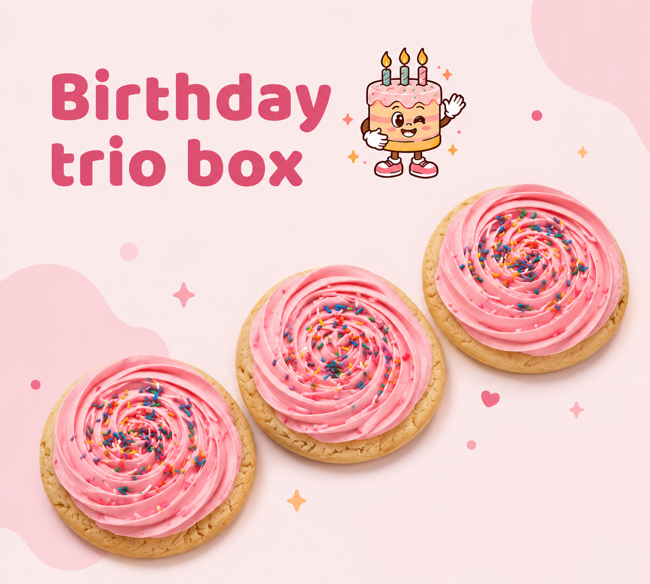 Pink Birthday Cake Trio Box