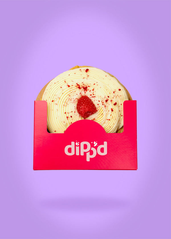 Crumbl style cookies UK - Dippd frosted cookie in branded box